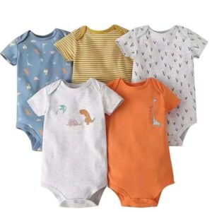 Essential Four Pack Short Sleeve Baby Bodysuits
